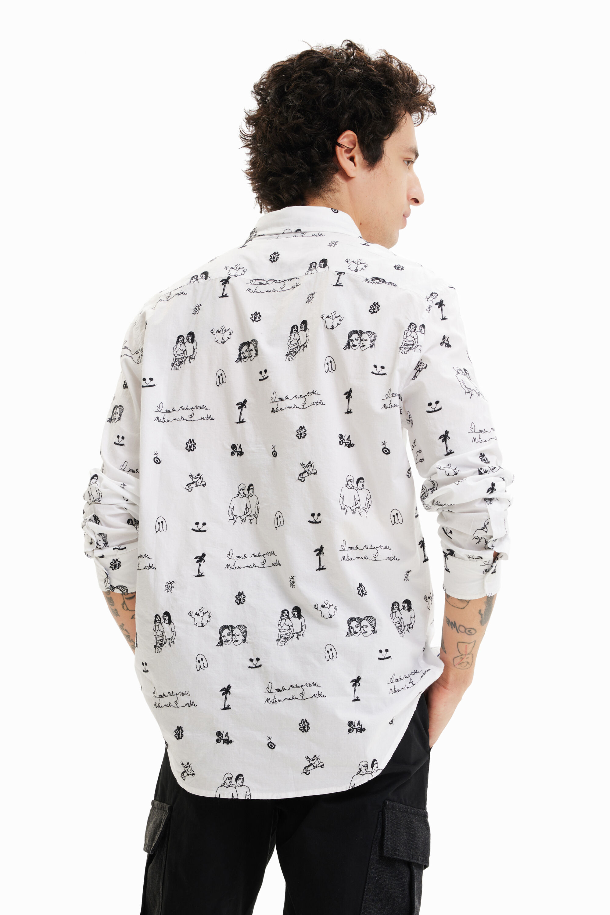 Chemise voile broderies