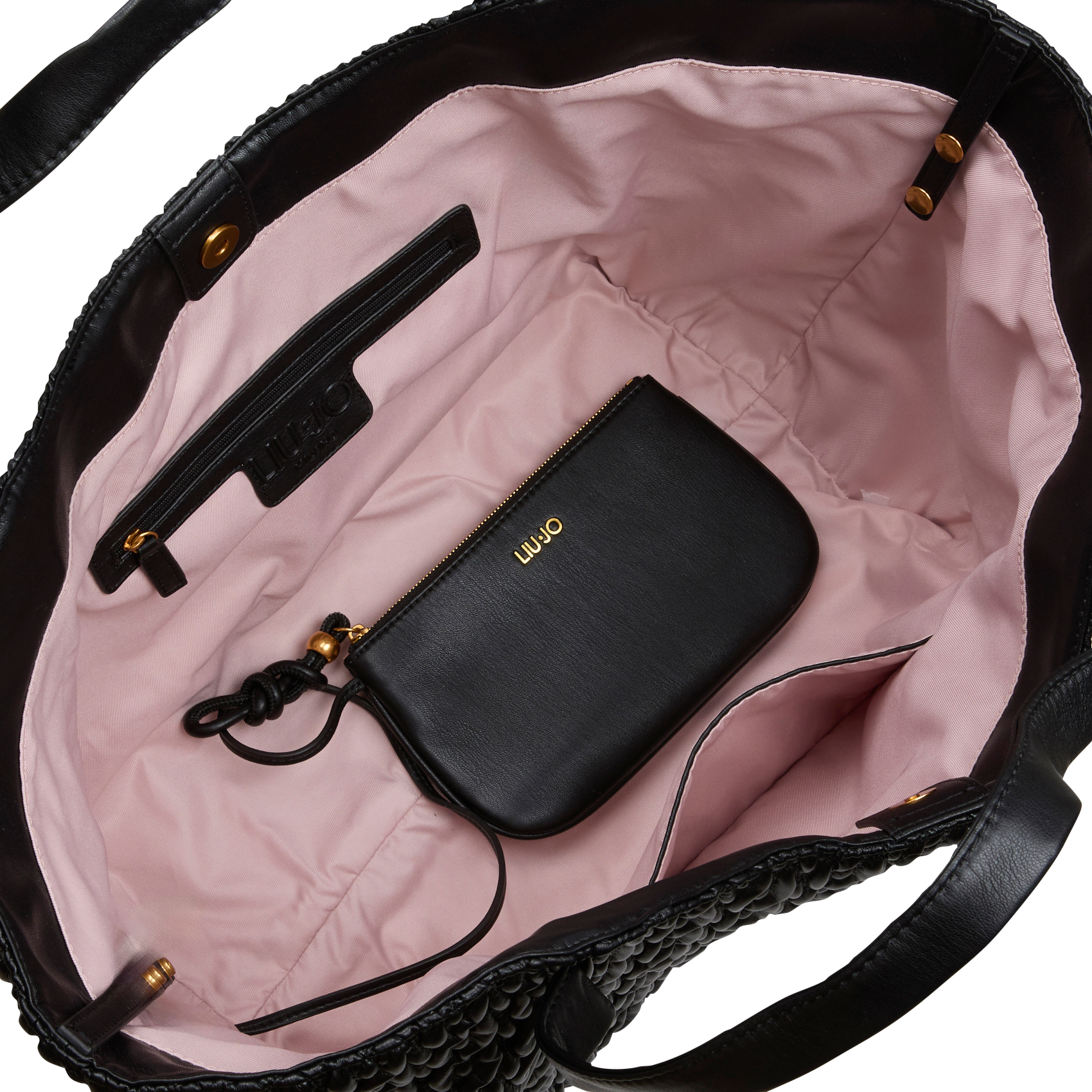Cabas effet cuir embossé| Noir