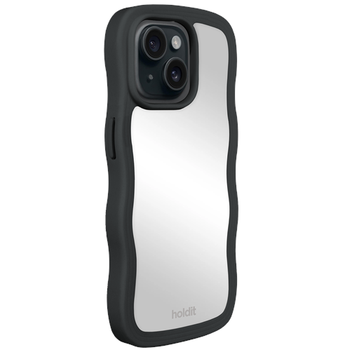 holdit Iphone 15/14/13 Wavy Cover, Black/Mirror