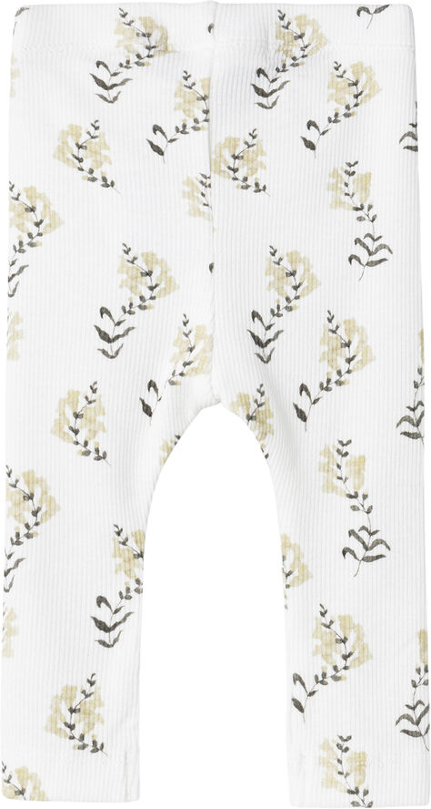 Lil' Atelier NBFGAVO SLIM LEGGING LIL Coconut milk/yellow flower