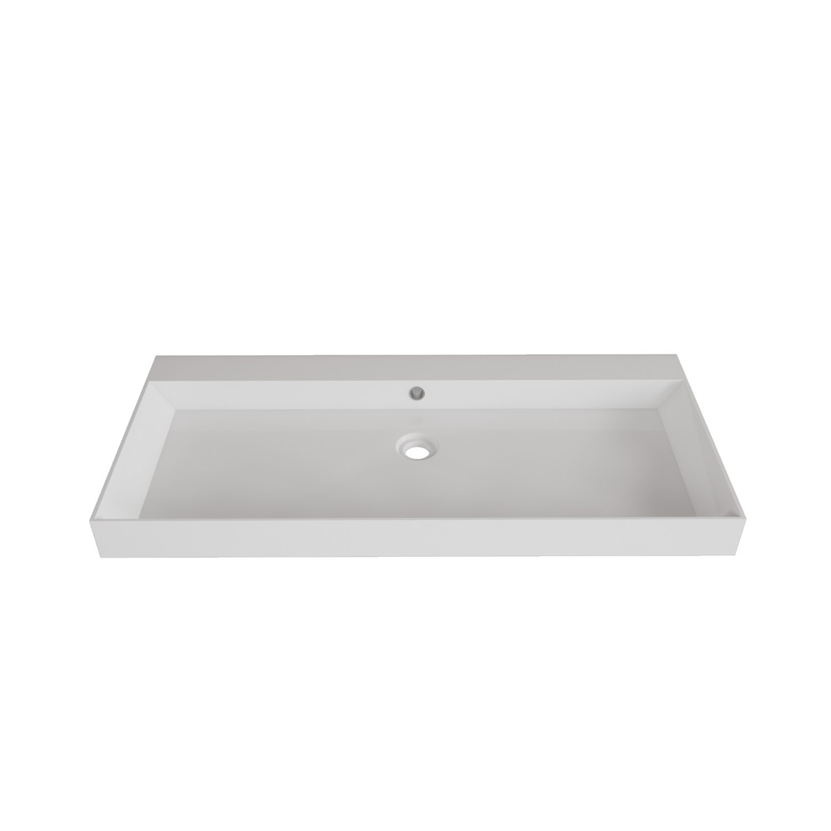 Fontana Kolo wastafelmeubel kasteel bruin 100cm glans witte wastafel 0 kraangaten met ronde spiegel