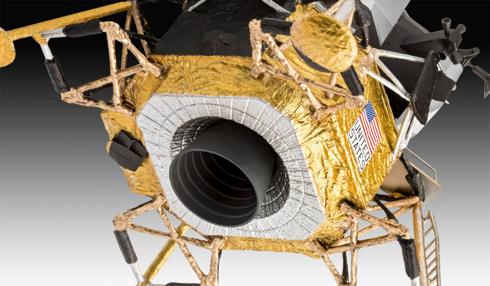 Geschenkset Apollo 11 Lunar Module Eagle, Revell Modellbausatz mit Basiszubehör
