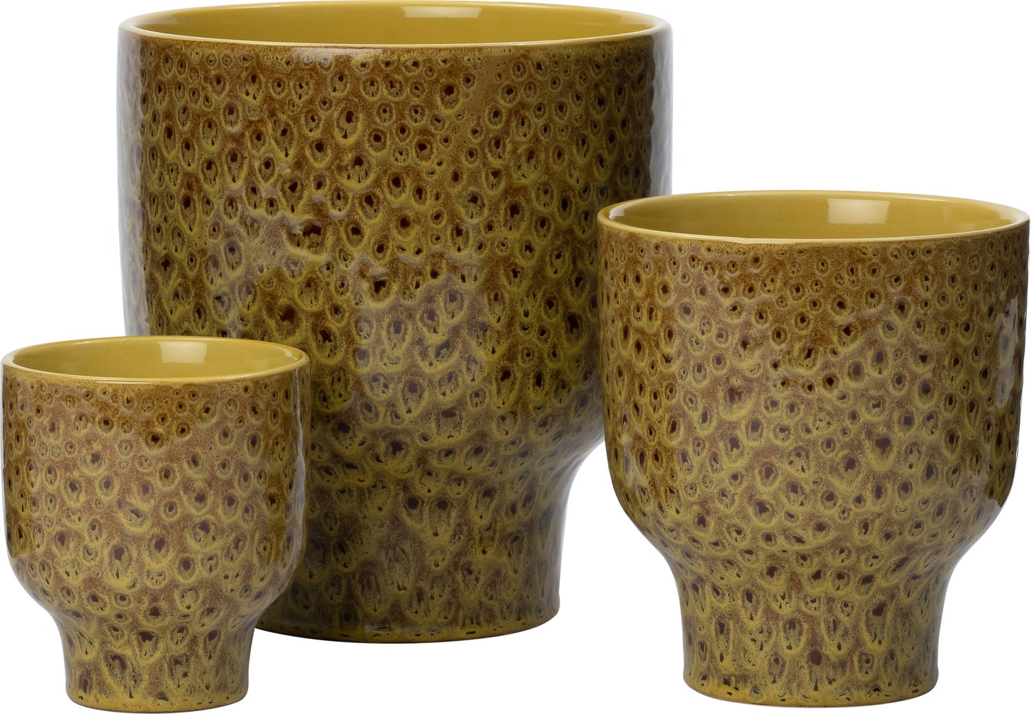 Intratuin bloempot Cille geel D 16,5 H 18 cm