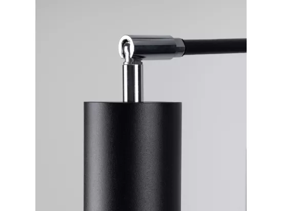 Lustres Lemmi moderne en acier - 6 sources lumineuses - L.77 x H.125 cm - noir