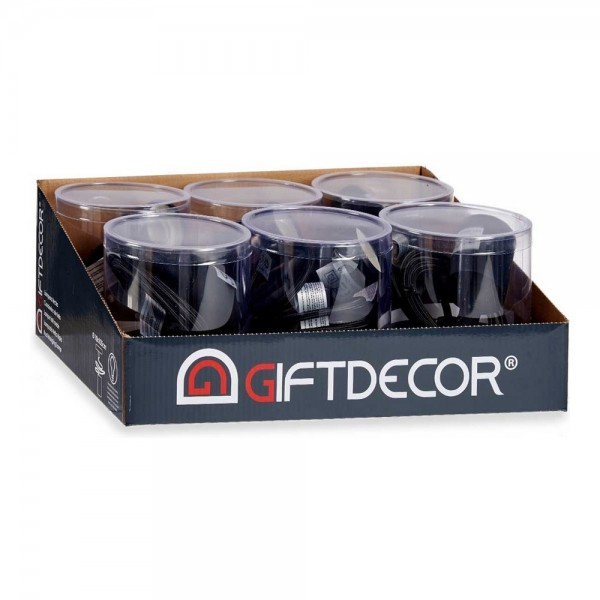 Suspension industriel noir métal plastique (9,7 x 12 x 9,7 cm)