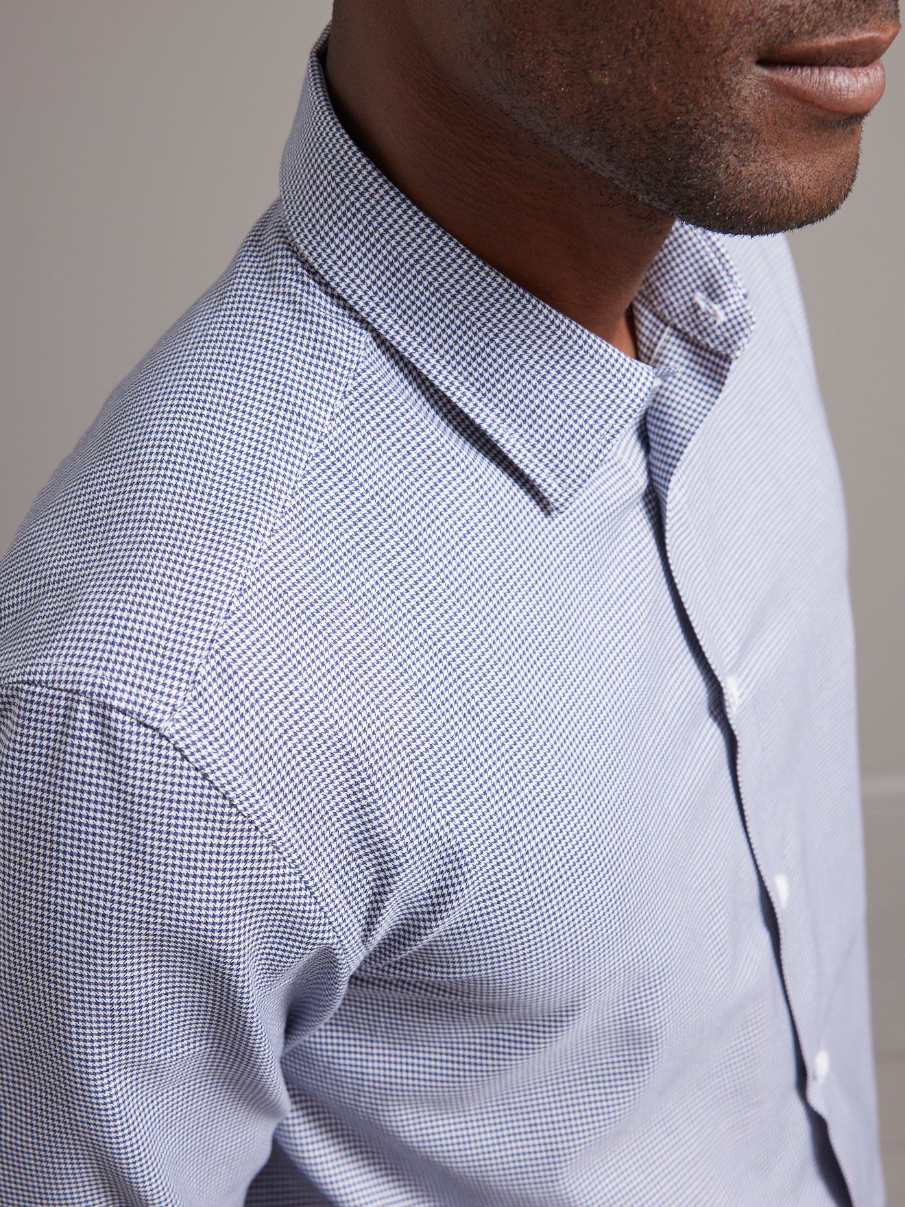 Chemise motif pied-de-puce slim fit homme non iron