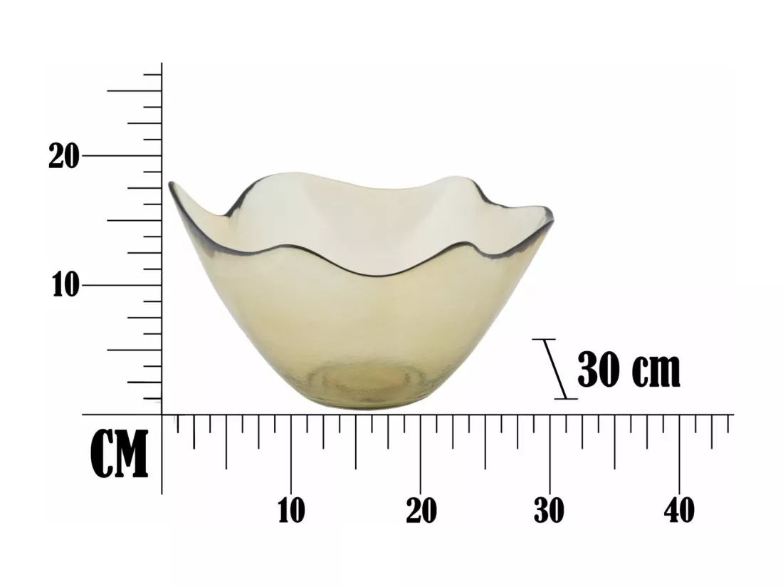 Bol en verre jaune Ø 30x18 cm