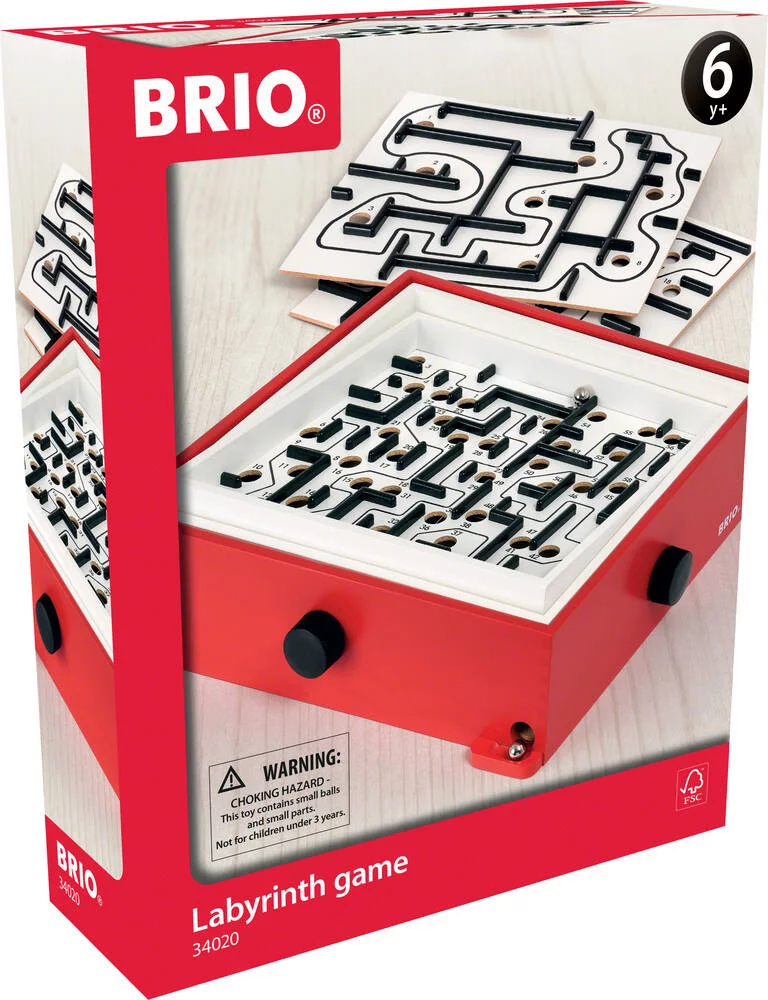 BRIO 34020 - JEU DE LABYRINTHE ET 2 PLANCHES DE JEU