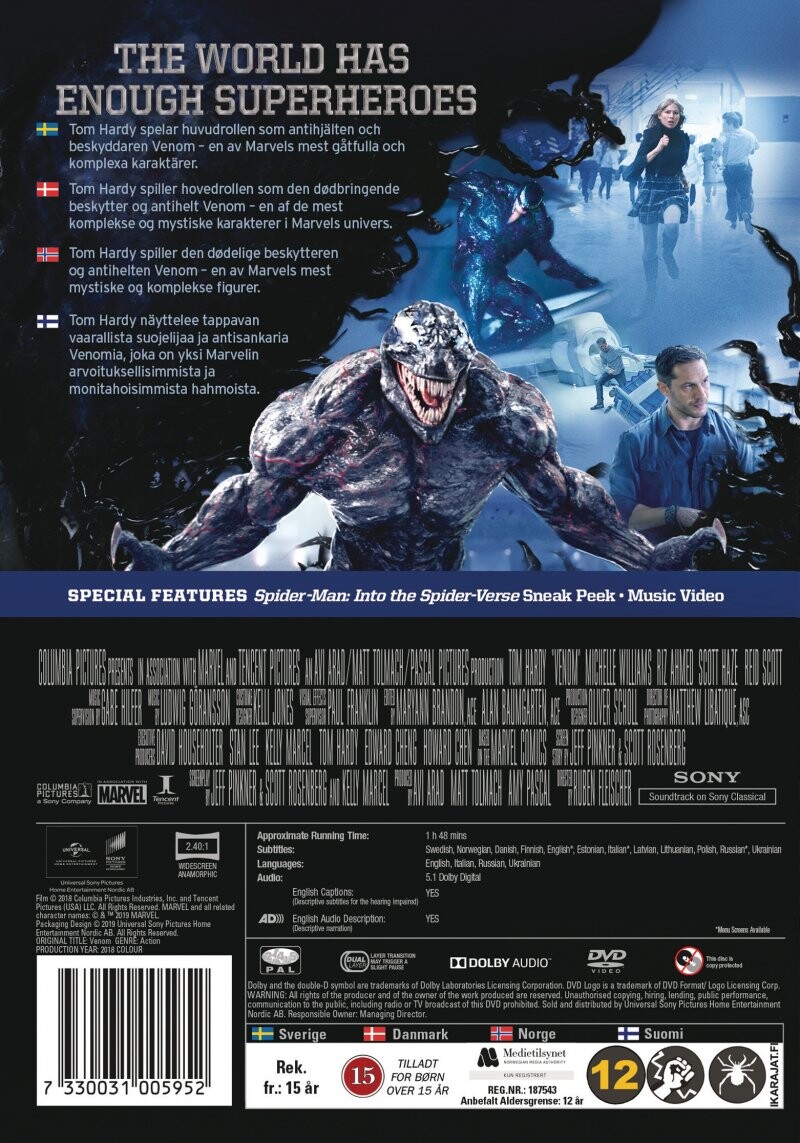 Venom 1 - DVD