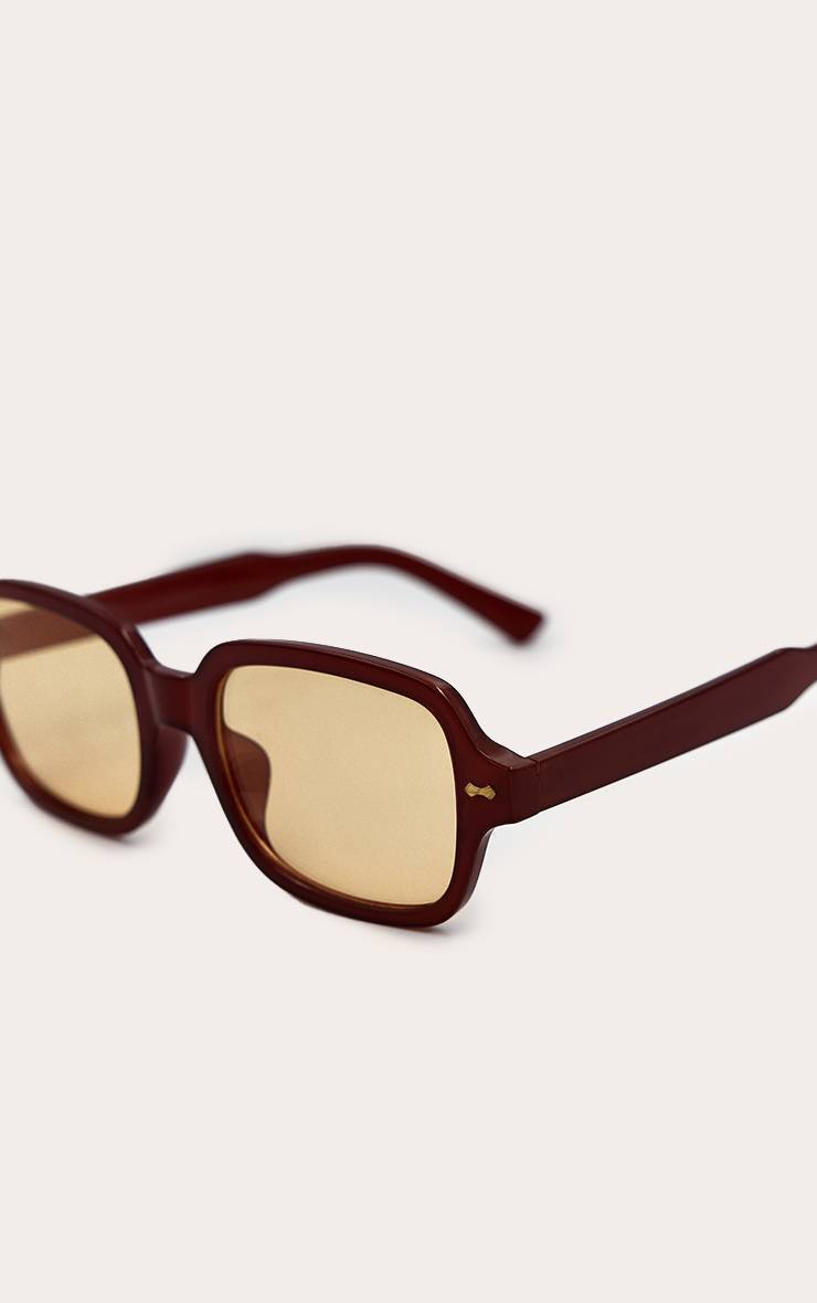 Rouge Lunettes De Soleil Jeepers Peepers Monture Aviateur Verres Jaunes