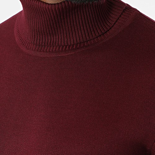 Pull Col Roulé Bordeaux