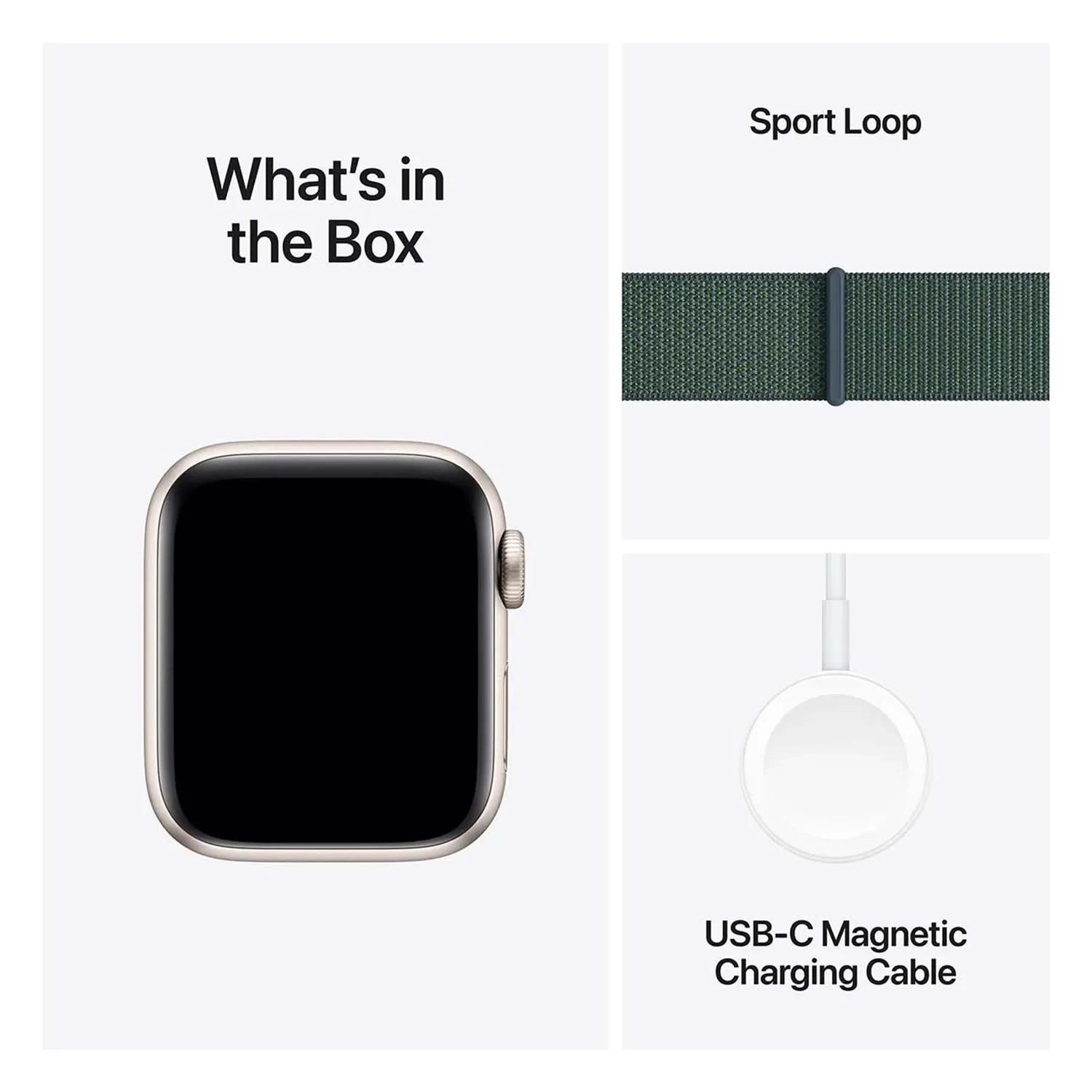 Apple Watch SE GPS 44mm Starlight Aluminium Sport Loop MXEW3