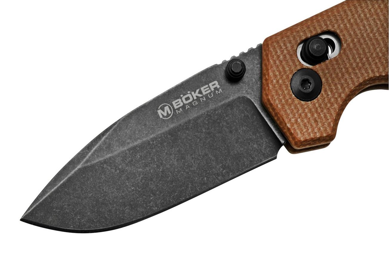 Böker Magnum Rockstub 01SC710 Brown Micarta, zakmes
