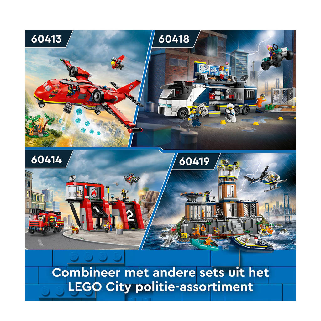Een leuke set met veel speelmogelijkhedenPolitielaboratorium in truck Politie Speelgoed voor Kinderen vanaf 7 jaar 60418