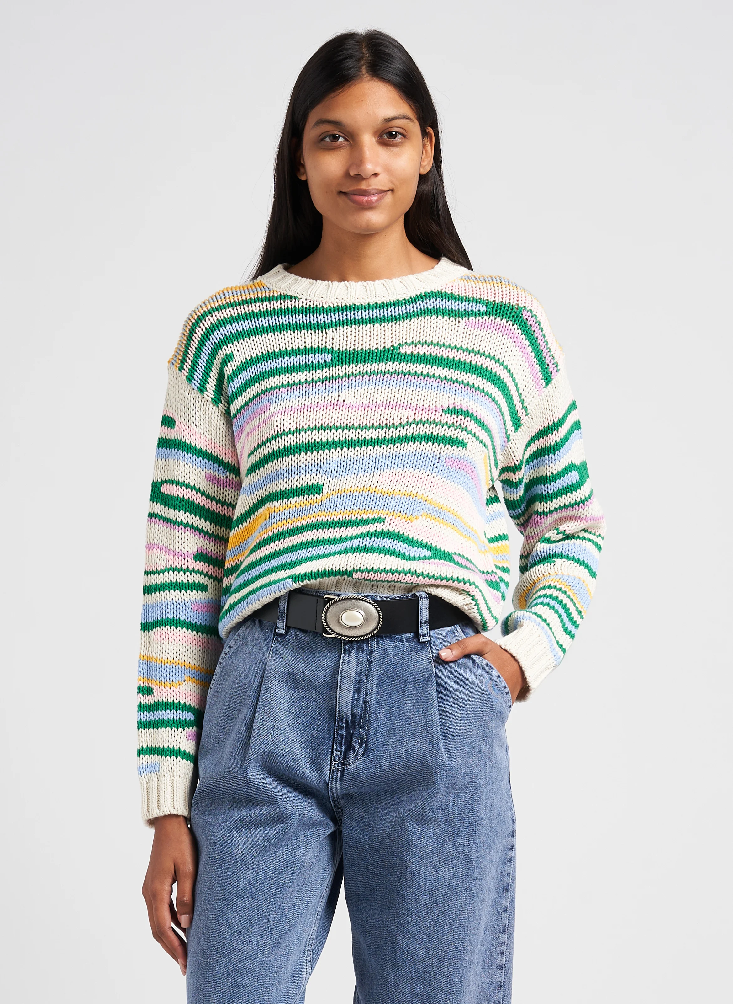 NAUTICA - Pull en maille col rond | Multicolore