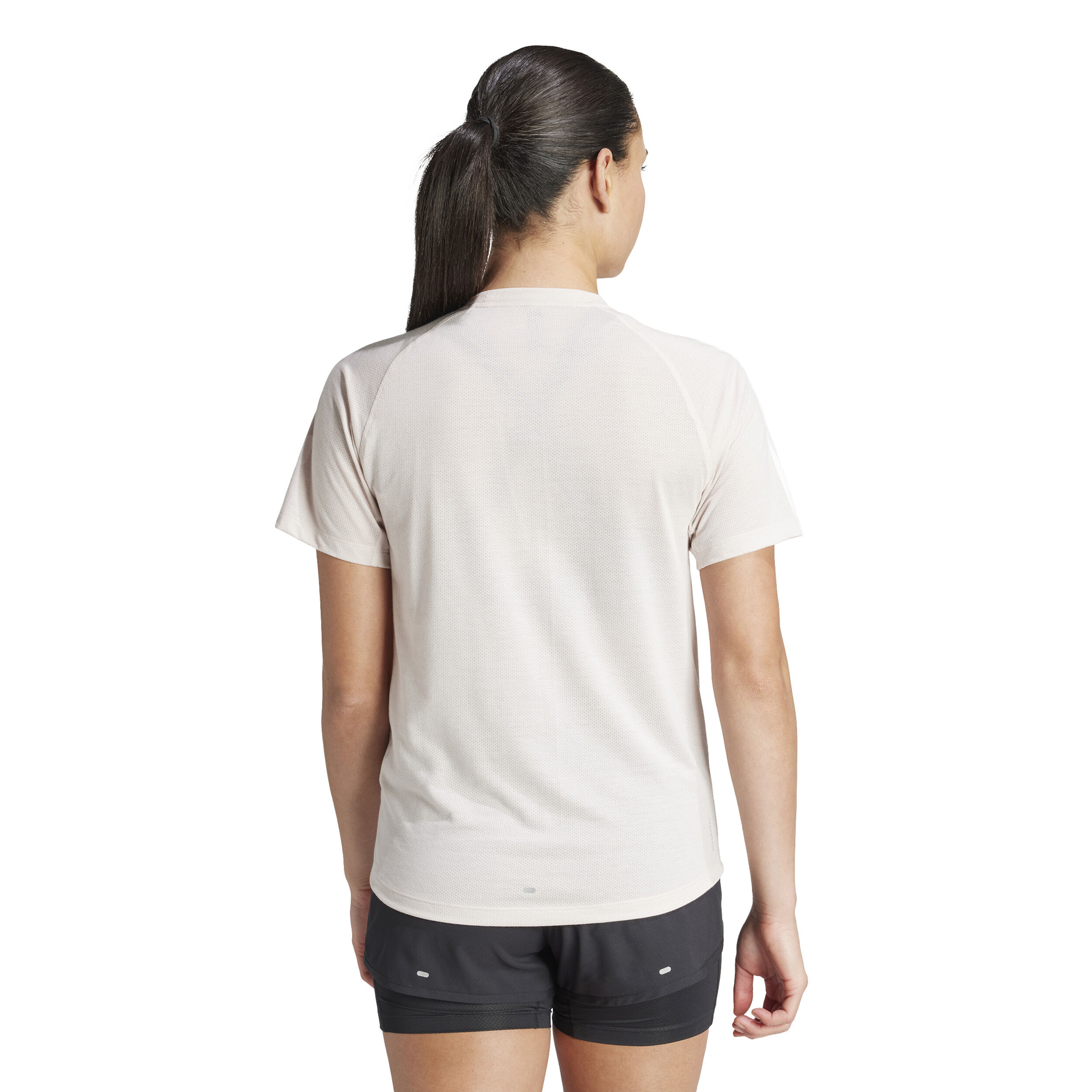 adidas Own The Run E 3S Tee Maillot De Course Femmes - Crème