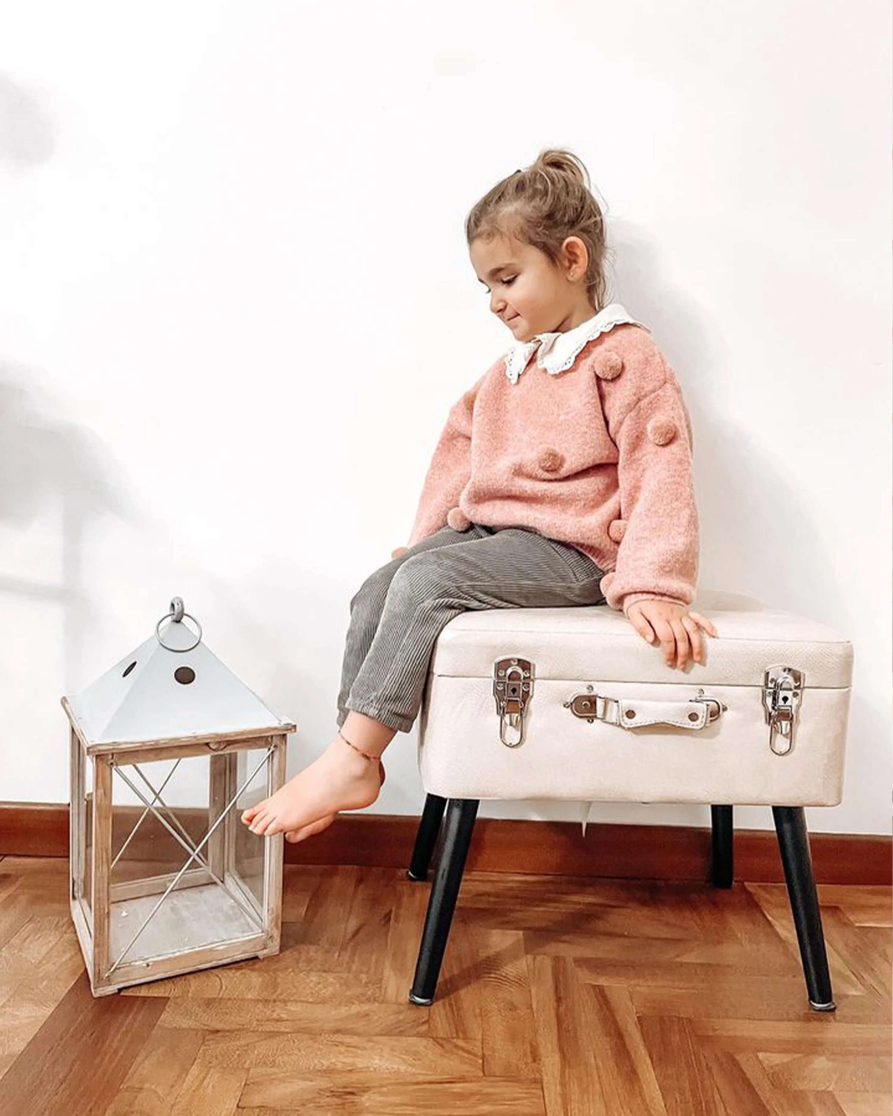 Hocker met opbergruimte MALLARD Kunstleer Beige