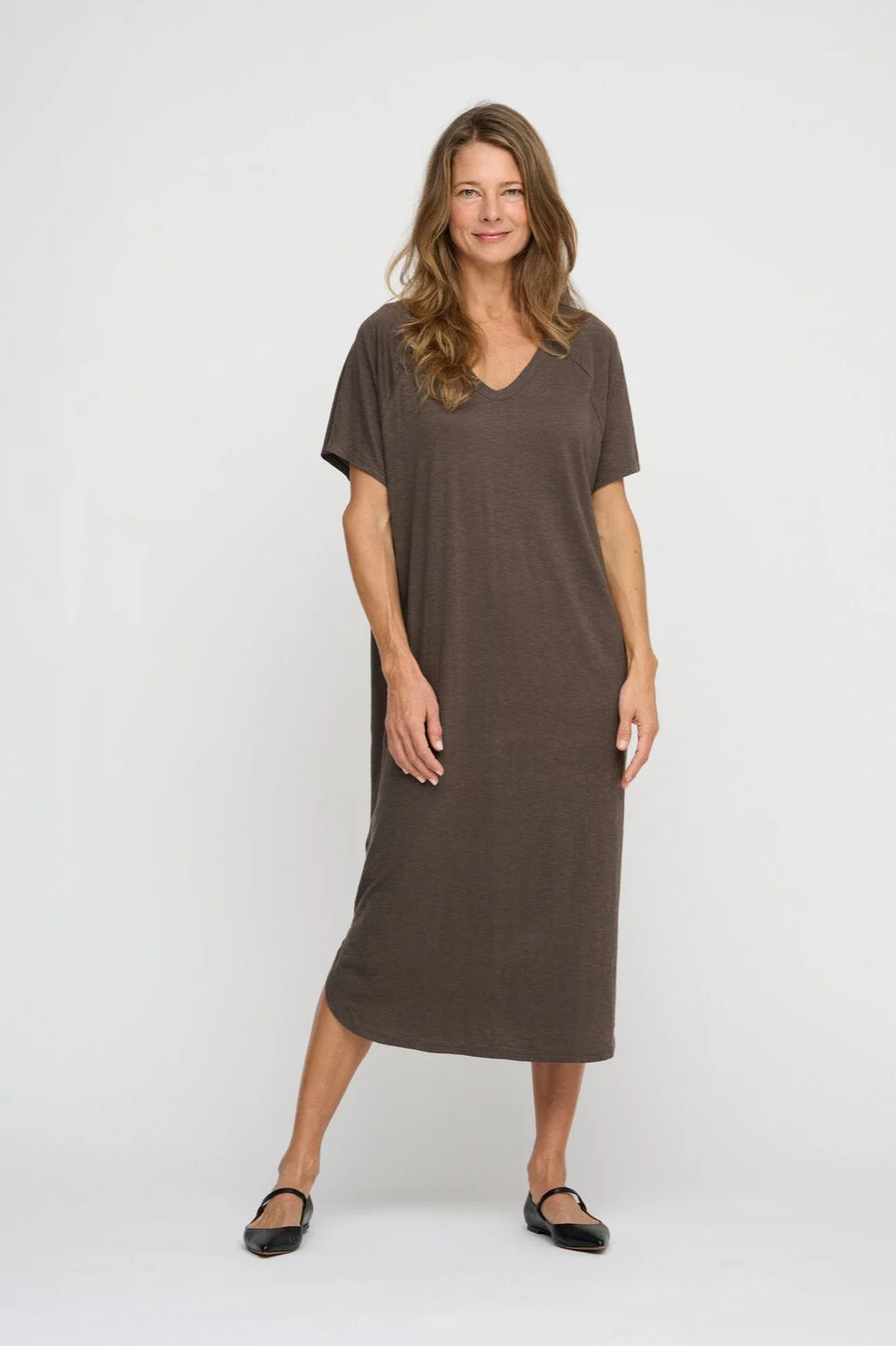 Moshi Moshi Mind  Adore t-shirt kjole - Stone Brown