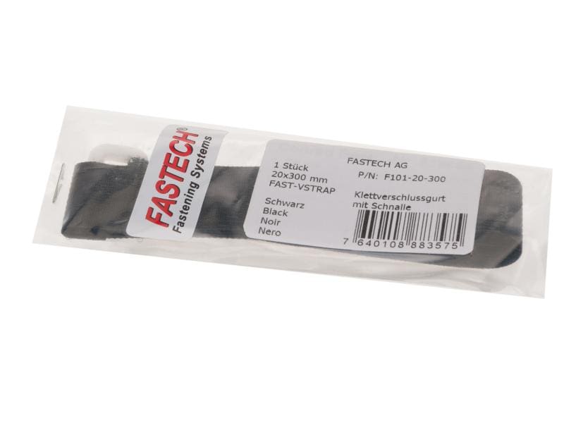 FASTECH Schlaufenband FAST-VSTRAP 20 x 300 mm, Schwarz Klettverschlussgurt