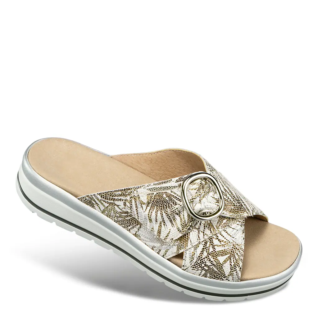 DAMEN - Pantolette ANETTE weiss-multicolor