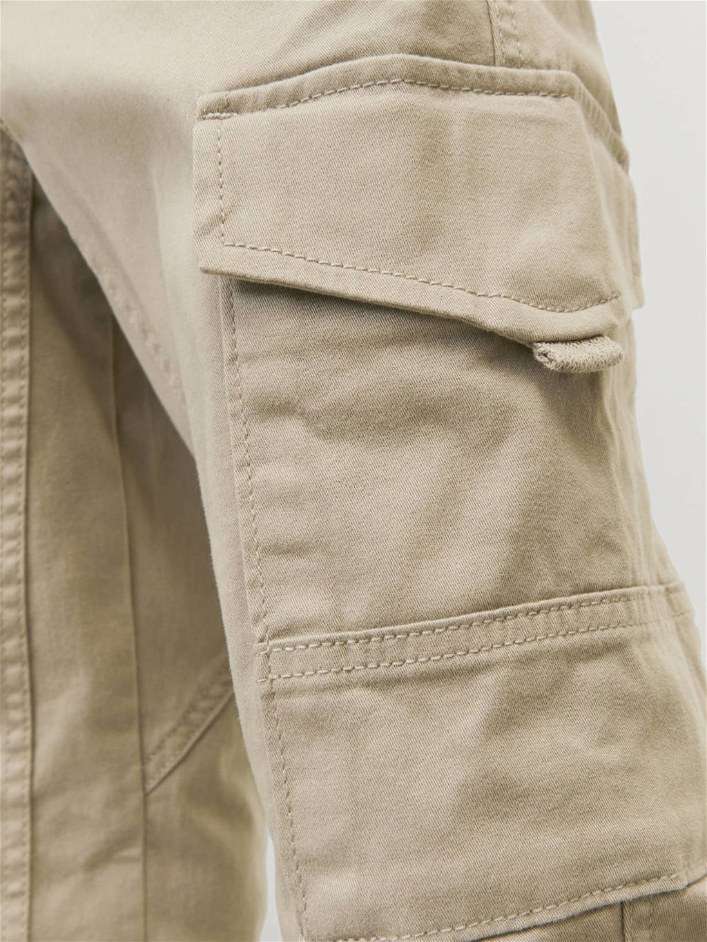 JACK & JONES tapered fit cargobroek JPSTPAUL beige-