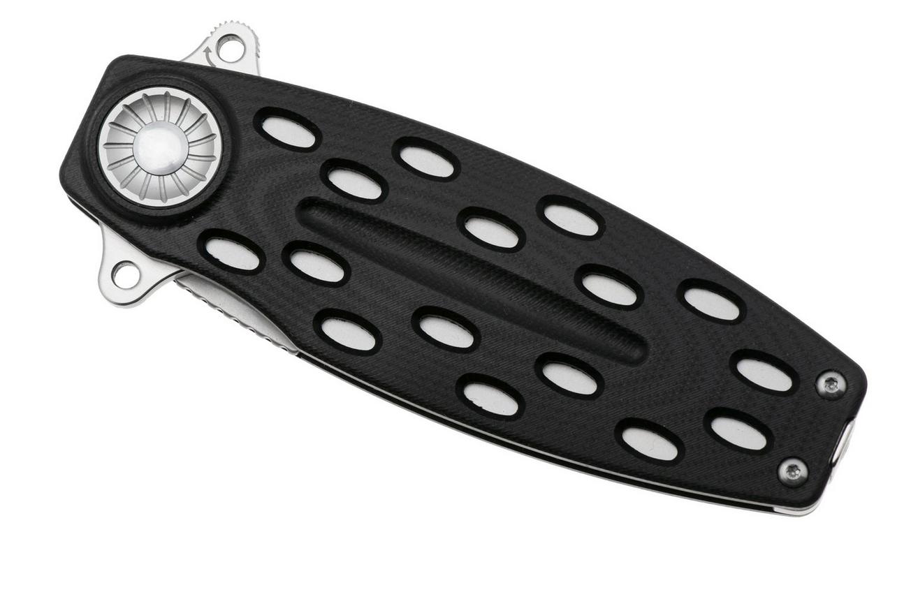 QSP Knife Beetle 162-A, Satin 14C28N, Black G10, zakmes