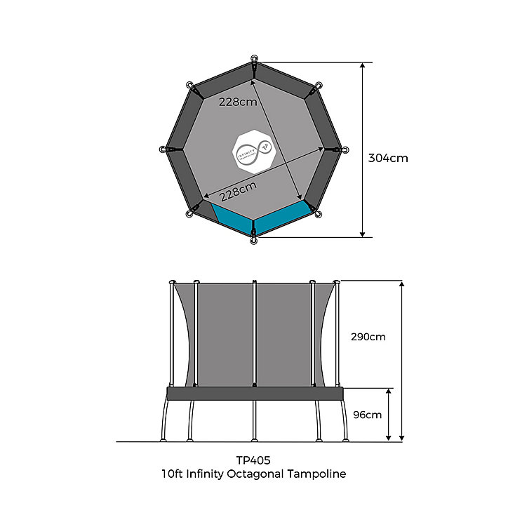Trampoline TP Toys Infinity octogonal ø3,05 m