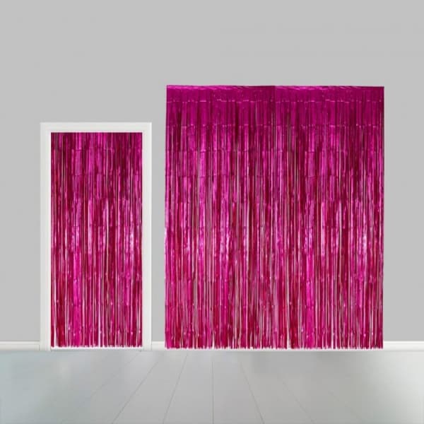 Dørgardin folie mørkerosa 240 x 100 cm