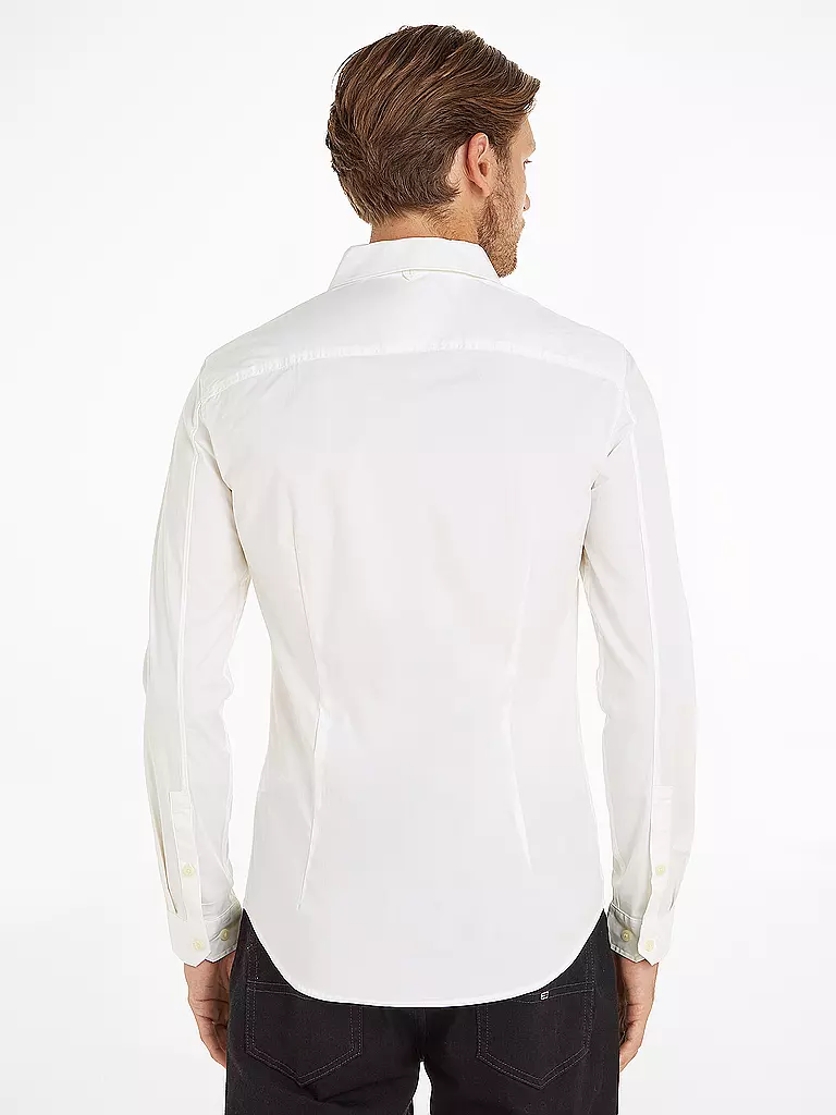 TOMMY JEANS Hemd Slim Fit SABIM weiss