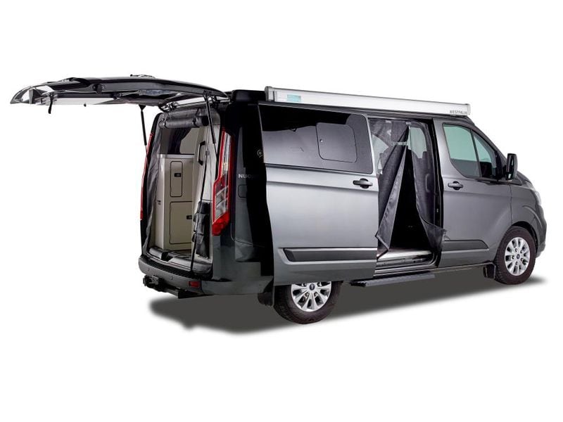 Van Quito Heckmoskitonetz, standard Ford Custom (2012 - 202 Heckmoskitonetz Reissverschluss, Ford Custom (2012 - 2023), Maschenweite Standard