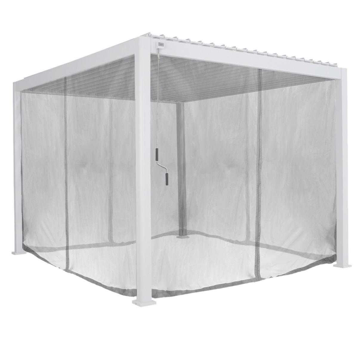 JEU RIDEAU ET RAIL EVORA 3.6X3.6M GRIS CLAIR