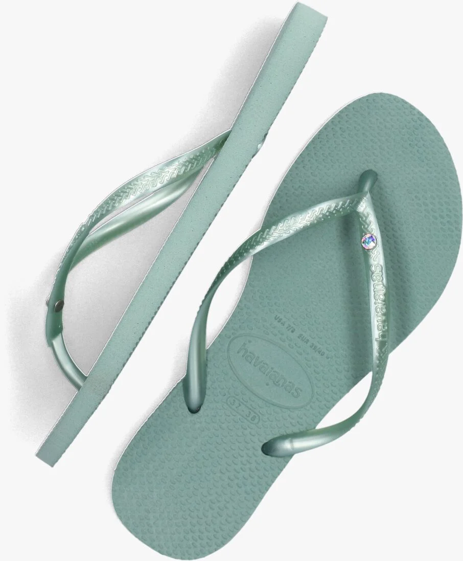 HAVAIANAS groene havaianas teenslippers slim crystal sw ii