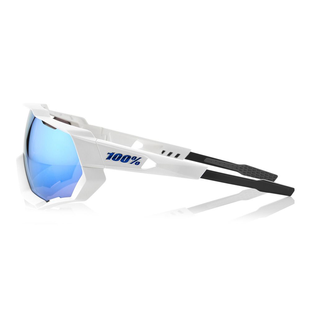 100 percent SPEEDCRAFT - Lunettes de soleil matte white/hiper blue multilayer mirror