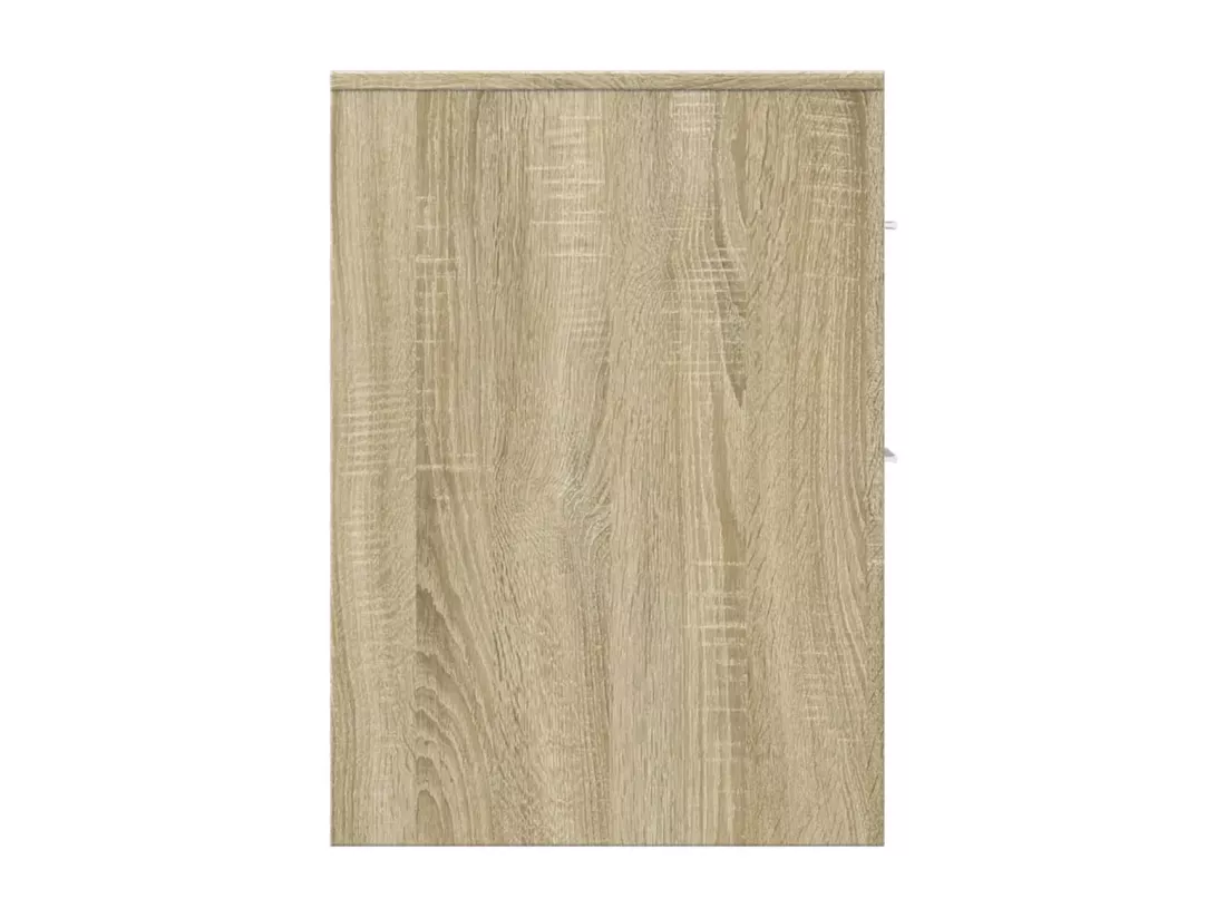 Armoire de salle de bain étroite avec roulettes chêne sonoma