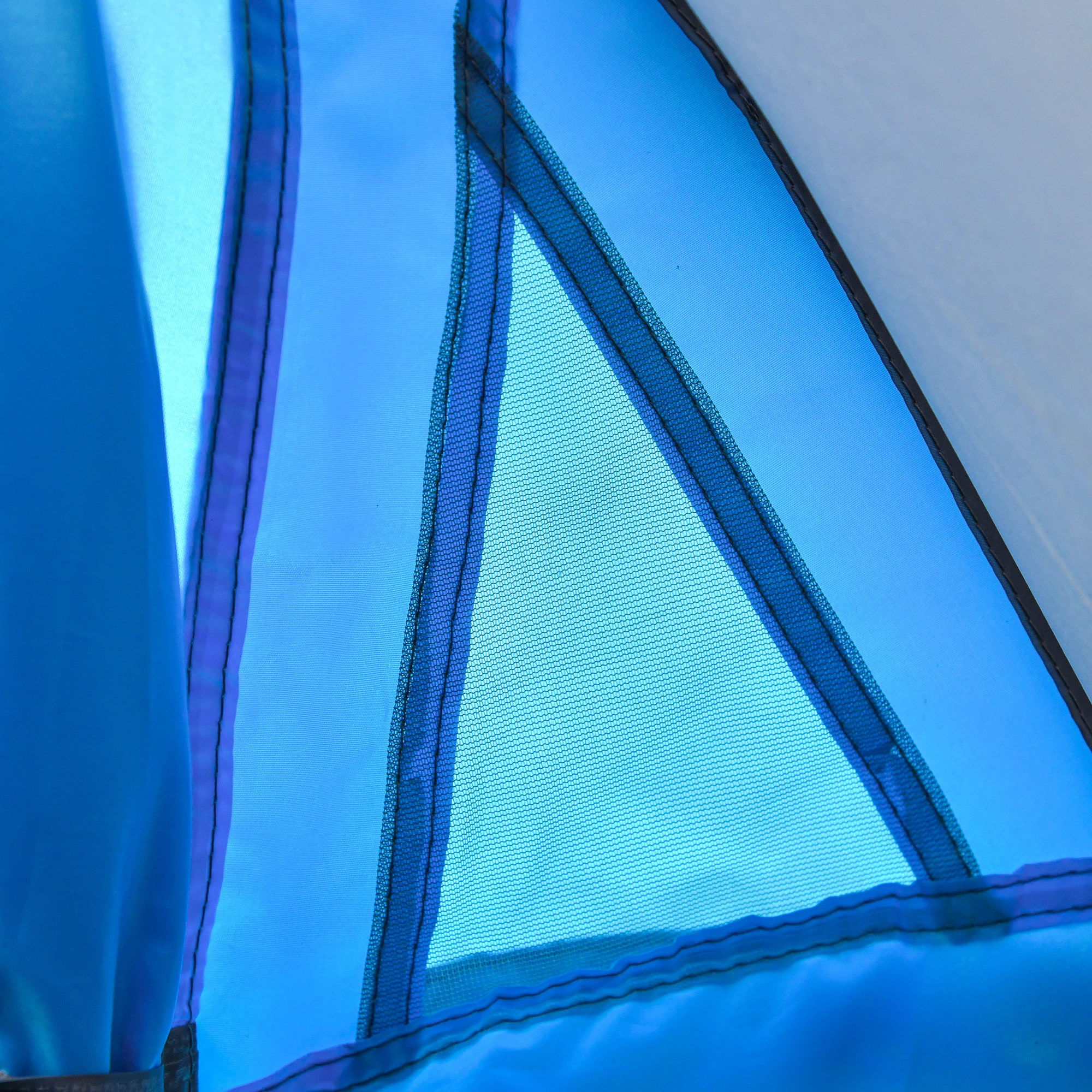 Outsunny Campingzelt für 1-2 Personen blau, grau 220 x 108 x 110 cm (LxBxH)