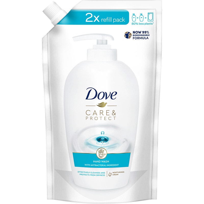 Recharges savon liquide - Care & protect - Mains - 2 x 500 ml