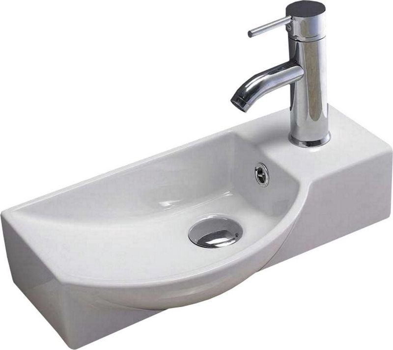 Sanilux - Bee - Fontein - Keramiek - Rechthoek - 40x22x10 cm - Met Overloop