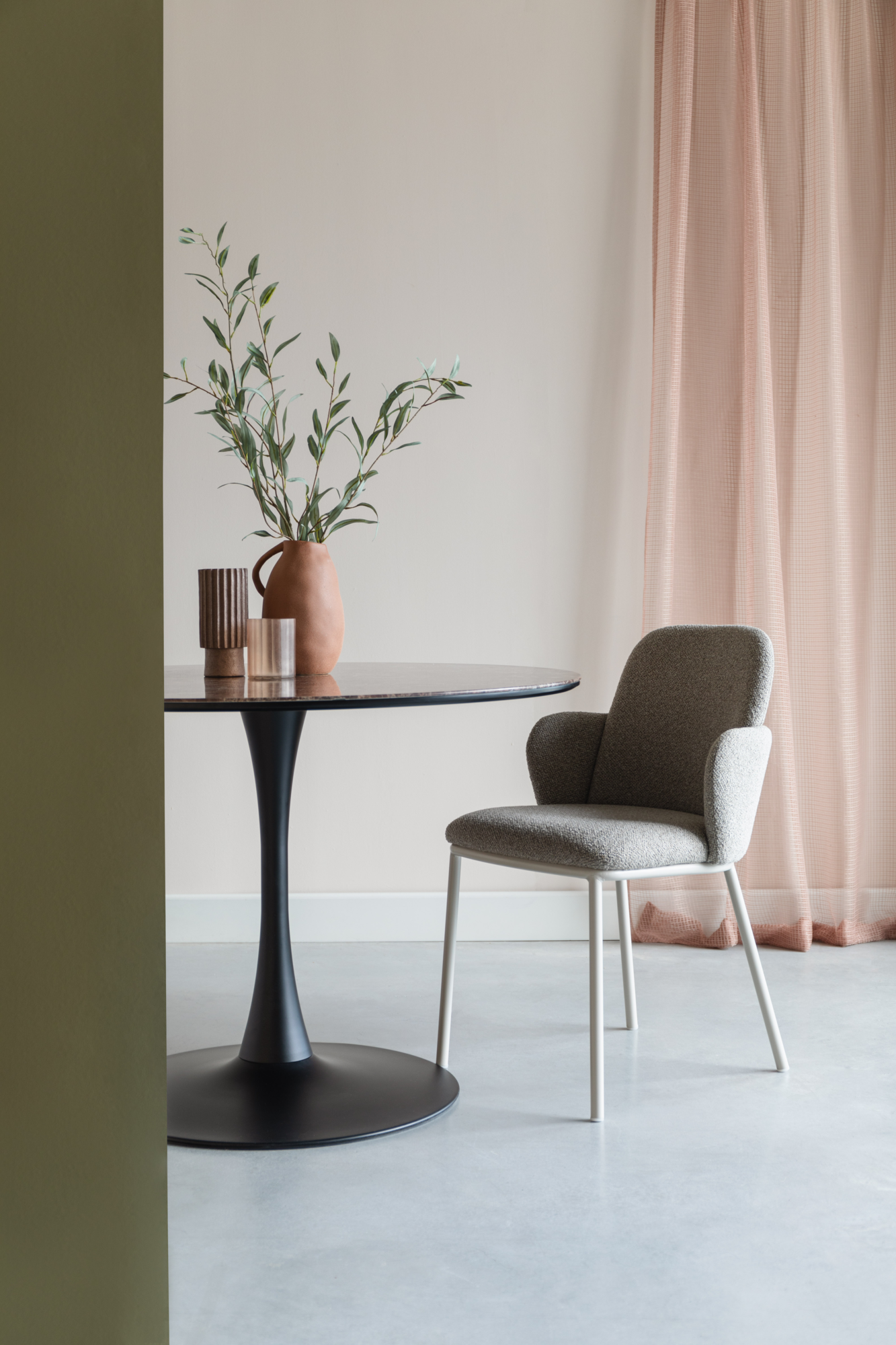 Eetkamerstoel Jerrico bruin beige - set van 2