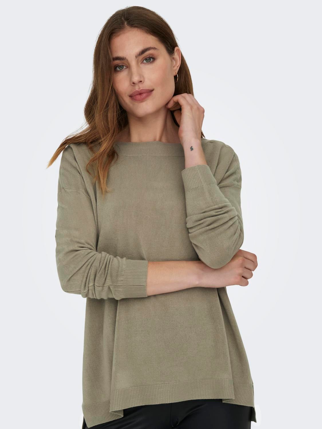 ONLAMALIA Strickpullover Weathered Teak