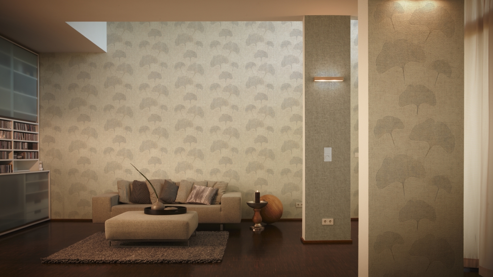 Vliestapete BORNEO - mittelbraun Metallic - 10 Meter