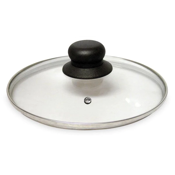 Couvercle en verre cerclé inox 32 cm Mathon