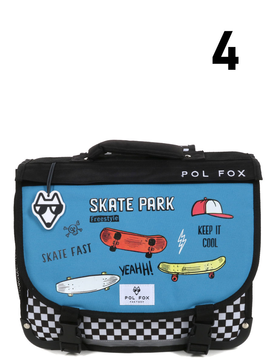 Cartable RÀversible Pol Fox Skate 2 - 35 cm