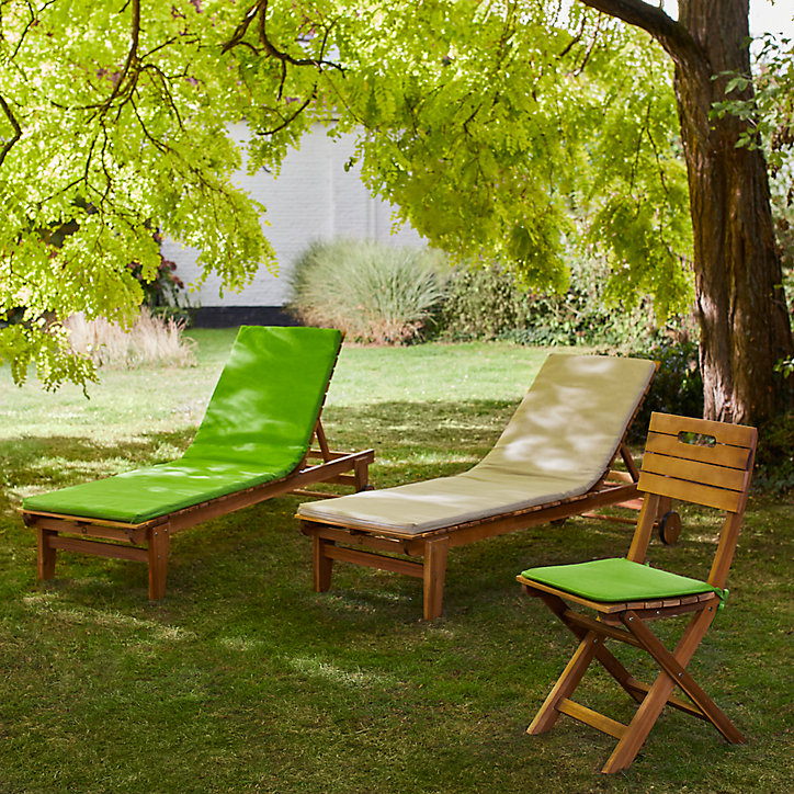 Coussin bain de soleil Cocos vert