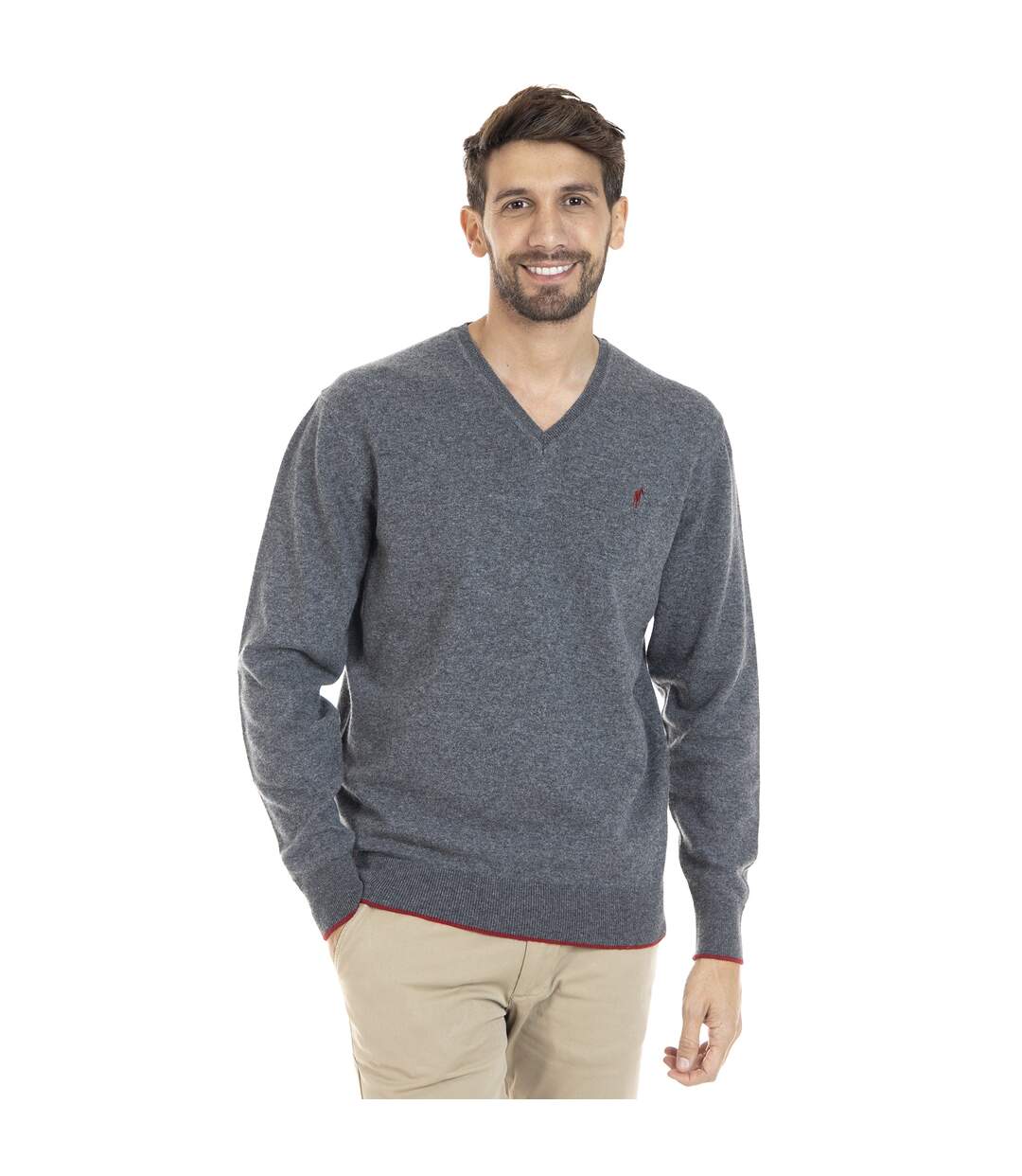 Pull manches longues col v laine LARS