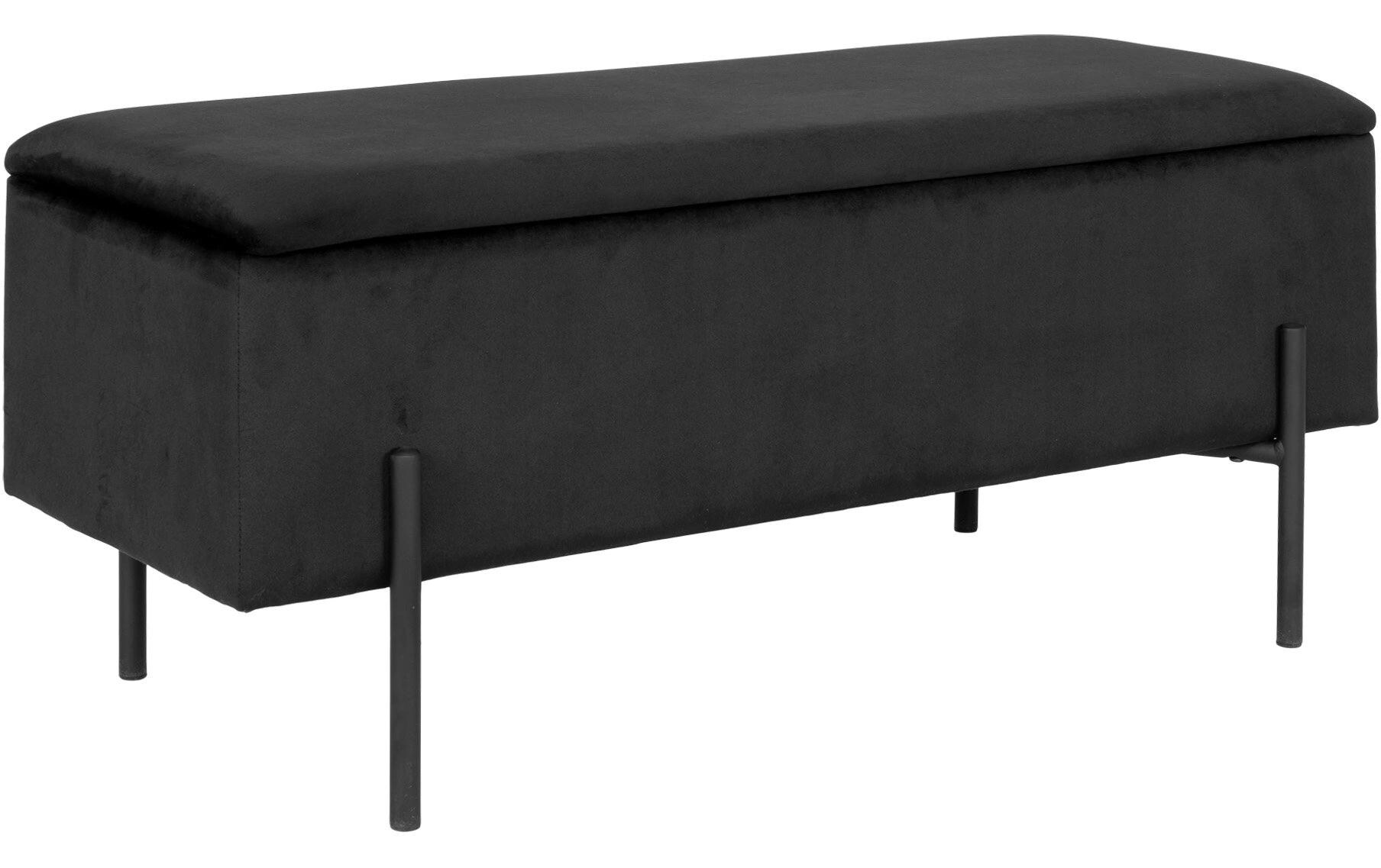 Sitztruhe Watford 36.5 x 95 x 46 cm, Schwarz<br>Sitzbank mit Stauraum