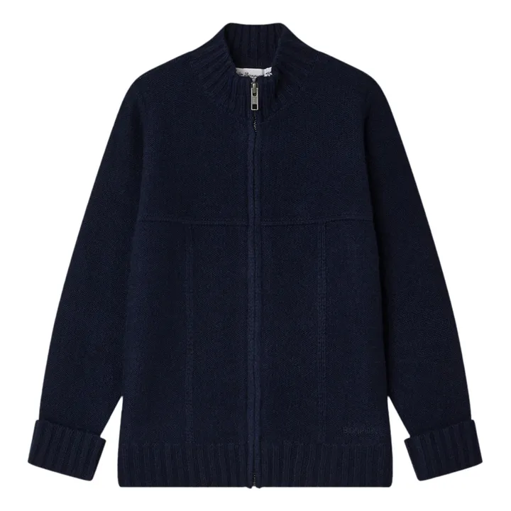 Bonpoint Cardigan Zippé Cachemire | Bleu marine