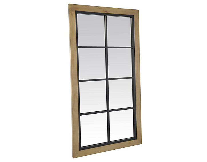 Miroir atelier bois et métal L.123 x l.63 cm