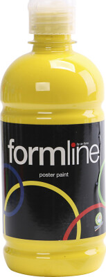 Tempera Maling - Børn Og Voksne - Mat - Primær Gul - 500 ML