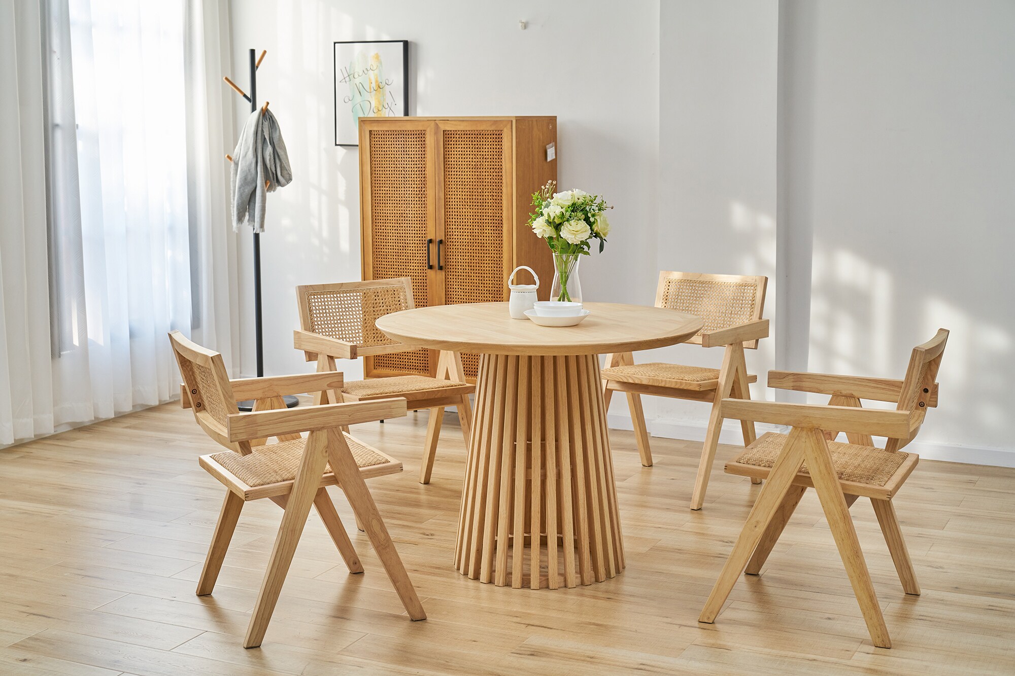 Esstisch 100cm Esszimmertisch Wohnzimmertisch Küchentisch Speisetisch natur