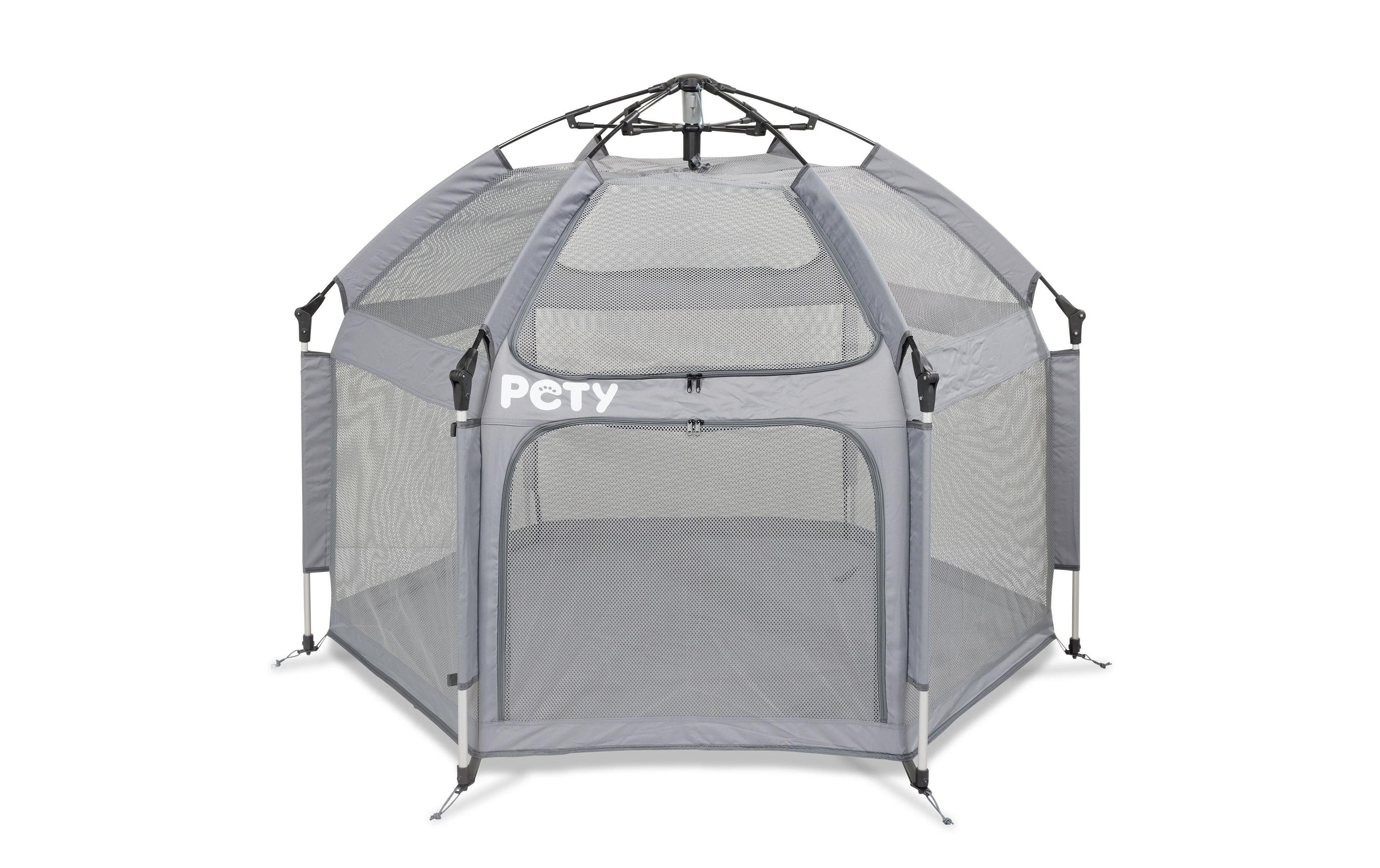 Laufstall für Haustiere Set Ø 150 x 100 cm<br>Leichtes mobiles Outdoor-Freilaufgehege